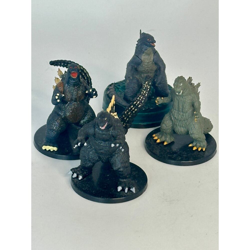 NECA WizKids Godzilla Mini Figures Lot x4 Kaiju monsters Toho 2.5" 1962–1994